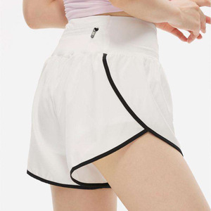 Pantalones cortos deportivos para correr con logotipo personalizado y bolsillo, pantalones cortos deportivos sueltos para mujer - Product Image 2