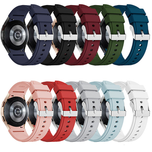 Correas de reloj con correa de silicona de goma deportiva curvada a la moda para Samsung <span class=keywords><strong>Galaxy</strong></span> <span class=keywords><strong>Watch</strong></span> 6 Classic 43mm <span class=keywords><strong>5</strong></span> Pro 40mm 44mm 47mm - Product Image 1