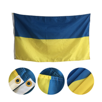 Drapeau de l'Ukraine en polyester durable 3x5 pieds, bannière commerciale personnalisée avec logo, vente en gros, tous les drapeaux nationaux du monde