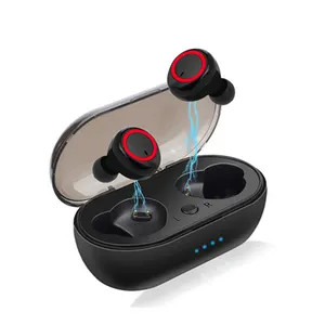 Audifonos y50 auricolari Led Mini Sport Headset cuffie In-Ear TWS auricolare Wireless con scatola di ricarica per microfono