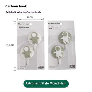 Crochet mural d'astronaute de dessin animé moderne adhésif fort crochet de porte sans poinçon créatif mignon <span class=keywords><strong>autocollant</strong></span> suspendu de cuisine en plastique - Product Image 6