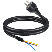 Schuko CEE7/16 prise à 3 broches cordon d'alimentation à fil ouvert 0.75/1.0/1.5mm ² décharge de traction dénudée 16A 250V longueurs 1m/3m/5m