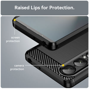 Fibra de carbono de calidad HQ para <span class=keywords><strong>Sony</strong></span> <span class=keywords><strong>Xperia</strong></span> 1 VII <span class=keywords><strong>10</strong></span> VI 1 VI 5V <span class=keywords><strong>10</strong></span> V Funda protectora de silicona TPU original a prueba de golpes - Product Image 5