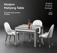 Table de mahjong automatique moderne multicolore, design pliable, pieds en acier inoxydable, capacité pour 4 joueurs, écologique, durable, réutilisable