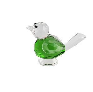 Cadeaux en cristal sculpture à la main animaux artisanat en cristal figurine d'oiseau pour la décoration - Product Image 1