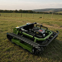 Tondeuse à chenilles télécommandée pour terrains en pente de 55 degrés, idéale pour vergers et jardins