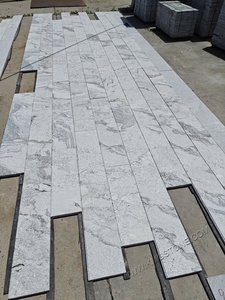 Magnifique <span class=keywords><strong>dalle</strong></span> de granit blanc fantaisie de Chine, surface flammée et polie, pour carrelage de sol de villa - Product Image 6