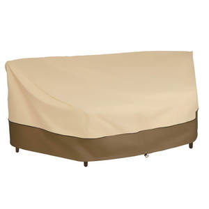 Housse de canapé en tissu Oxford 210D beige et marron, protection de meubles en forme d'éventail - Product Image 2
