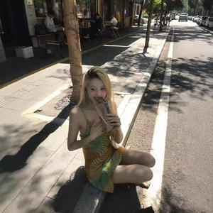 Vestido Casual de Verano para Mujer, Estilo Retro, Corte en A, Ajustado, Cuello en V, Satinado, Transpirable, con Bloques de Color Irregulares - Product Image 1