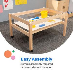 Table d'activité en bois Montessori Sensory Indoor Play pour la <span class=keywords><strong>maternelle</strong></span> Table à eau de sable préscolaire pour la garderie pour la salle de bain Chambre à coucher - Product Image 3