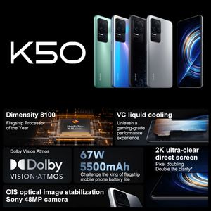 Xiaomi <span class=keywords><strong>Redmi</strong></span> <span class=keywords><strong>K50</strong></span> Pro 5G d'origine, appareil photo 108MP, 8 Go + 128 Go, Dimensity 9000, écran 120 Hz 2K, <span class=keywords><strong>Redmi</strong></span> <span class=keywords><strong>K50</strong></span> Pro - Product Image 2