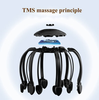 Masseur de cuir chevelu électrique 10 Contacts vibrants plusieurs Modes de Massage relâcher la pression machine de massage électrique TMS