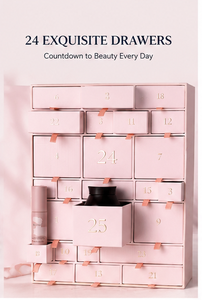 Custom 25 Days Blush Pink Advent Calendar <b>Box</b> <b>Empty</b> Multi Drawer Ribbon Pull Rigid Paper OEM Skincare Beauty Packaging Wholesale - Product Image 5