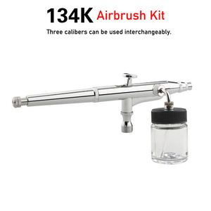 Kit de pistolet aérographe portable 134K en cuivre à double action avec alimentation par gravité et <span class=keywords><strong>compresseur</strong></span> pour artistes, pâtissiers et décoration de gâteaux - Product Image 5
