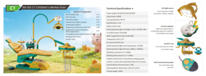 Fauteuil dentaire pédiatrique pour enfants avec alimentation électrique, lecteur de films animés, fabriqué en métal et plastique durables - Product Image 2