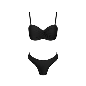 Costume da bagno intero HDJ taglie forti, a fascia, modellante, tinta unita, da donna, taglie 44 46 48 50, Nero Blu Verde Rosso - Product Image 3