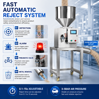 Détecteur de métaux à alimentation par gravité à haute sensibilité pour poudre et granulés avec système d'éjection automatique