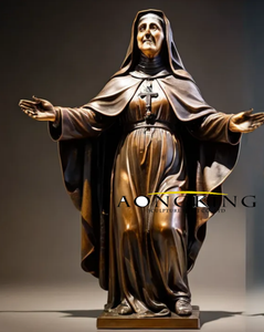 Estatua de la Virgen de <span class=keywords><strong>Guadalupe</strong></span>, Escultura Religiosa, Estatua de María en Bronce, Escultura de Latón de Tamaño Real para Iglesia - Product Image 4