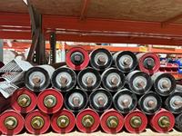 Nouvelle bande transporteuse à rouleaux en acier au carbone de marque HY, matériau en caoutchouc, garantie 1 an, origine CN/JIA, capacité 100 kg pour l'exploitation minière