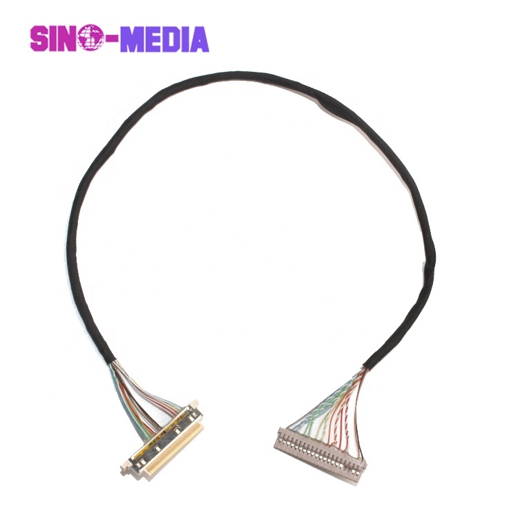 Sino Media Lvds Extension Cable Connector Lvds Cable 20 Pin Assemblies 30P For Lvds Cable Pinout Lcd Monitor Display
