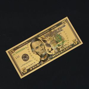 Collezione regalo di banconote in metallo colorato in oro Euro USD 5 10 20 50 100 200 500 1000 impermeabile placcato in lamina d'oro resistente - Product Image 5