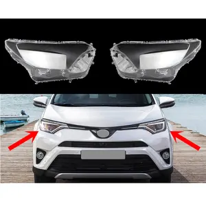 Ön kafa kafa lambası ışığı Lens kapağı plastik araba far camı Lens kapağı Toyota için RAV4 RAV 4 2016 2017 2018