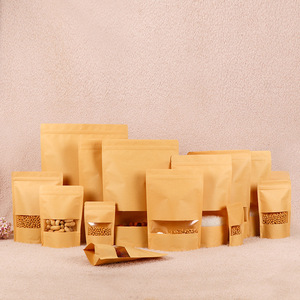 Custom Brown Kraft Paper <strong>square</strong> Bottom <strong>Bag</strong> <strong>Bean</strong> Pouch Coffee <strong>Bag</strong> with Window - Product Image 6