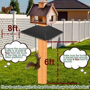 Sincapları kuş evlerinden uzak tutmak için sivri uçlu Metal 4x4 <span class=keywords><strong>Post</strong></span> Mount sincap saptırma plakaları - Product Image 6