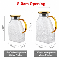 Pichet à limonade en verre en gros d'usine, grande capacité, en verre borosilicate de haute qualité