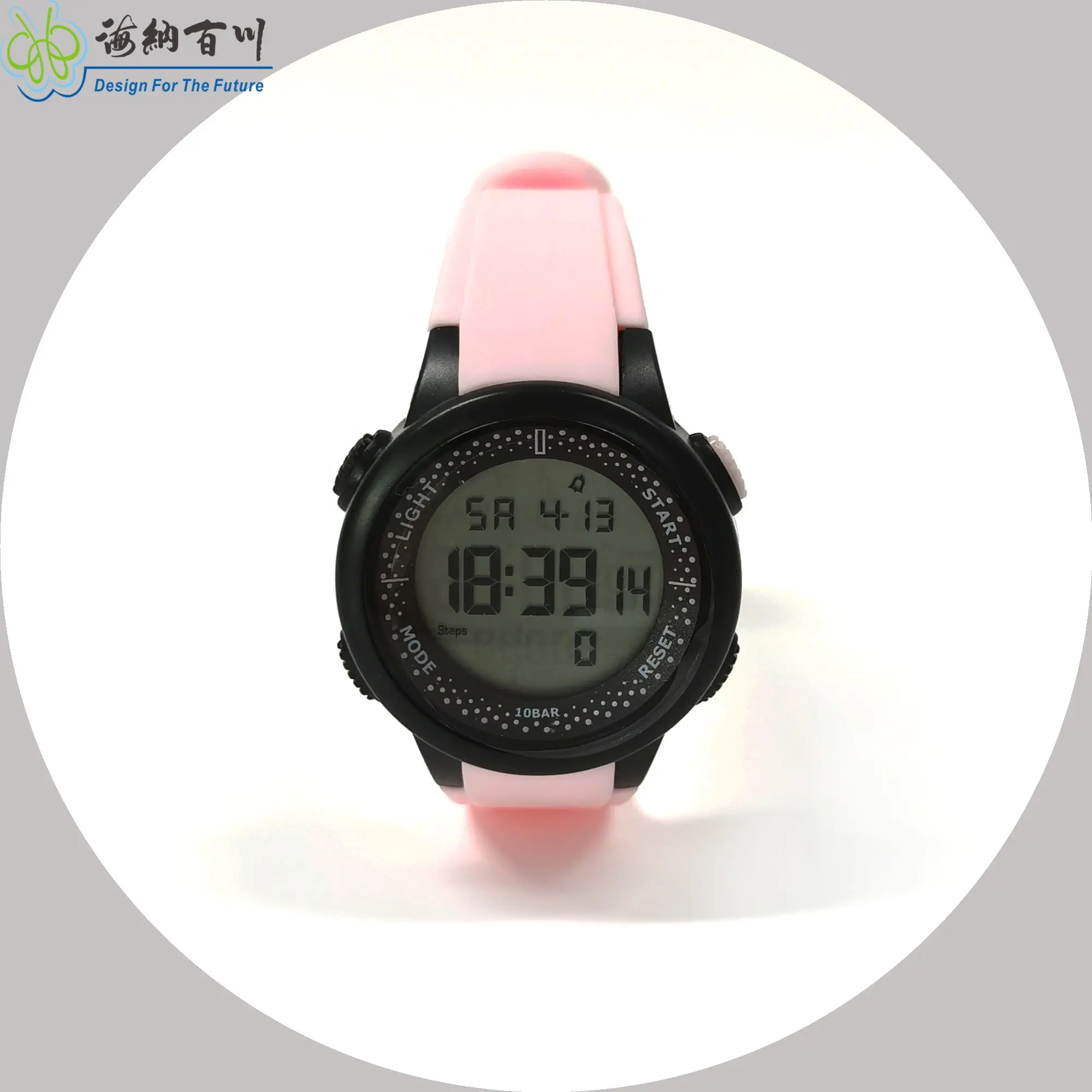 lady chronograph Digital China Auto Date LED Display Complete Calendar sport Stop Watch Led Watch Rubber Wrist watch