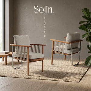 Chaise longue rembourrée moderne avec structure en bois massif et accoudoirs de loisirs pour salon, hôtel, appartement - Product Image 2