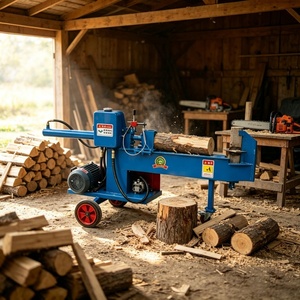 Petit fendeur de bûches électrique <span class=keywords><strong>hydraulique</strong></span> automatique haute puissance, pour usage domestique rural et fendage de bois de chauffage - Product Image 1