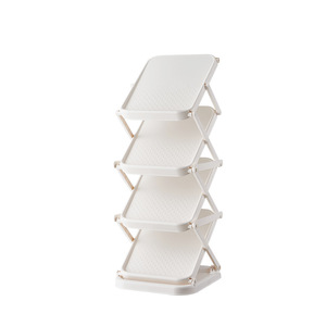 Folding <b>Shoe</b> <b>Rack</b> White 5 Tier Narrow Design For Home Bedroom Dormitory <b>Storage</b> Organizer - Product Image 5