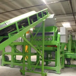 Tire scrap shredder machine waste tyre recycling plant end of life tire processing equipment machine for sale