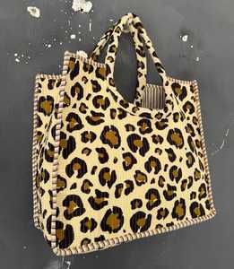 Bolso Tote Acolchado de Algodón con Estampado de Bloques, Espacioso, para Uso Diario, Compras, Viajes, Bolso de Hombro - Product Image 4