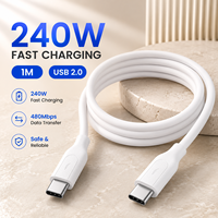 Câble USB-C OEM ODM 240W 1,0M Type C vers C PD3.1 Chargeur Rapide 5A Câble de Données USB 2.0 Logo Personnalisé Faible MOQ Usine