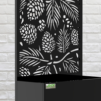 Nouveauté Pot de fleurs rectangulaire en métal avec revêtement en poudre Résistant aux intempéries Jardinière extérieure Bac à plantes