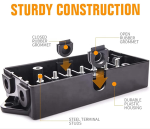 Màu sắc không thấm nước 7pin Trailer Hộp nối ABS 7 cách điện Trailer hộp nối 7 Pin Cáp kết nối hộp cho rewiring <span class=keywords><strong>RV</strong></span> - Product Image 2
