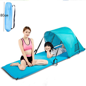 Colchoneta Inflable para Dormir con Visera Desmontable, Sofá de Aire Portátil, Cama de Playa Portátil para Acampar y Caminar al Aire Libre - Product Image 1
