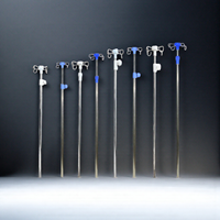 HengHu HH-0073 Mobilier hospitalier Support à quatre barres Lit pour patients Support de perfusion Blanc Multifonction Certifié CE ISO Classe II 1