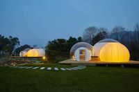 Tente de camping gonflable extérieure en forme de bulle, romantique et éclatante, pour la vente