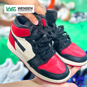 High-Top Leather <strong>Basketball</strong> Sneakers for Children in Black and Red <strong>Shoes</strong> for <strong>Outdoor</strong> Activity - Product Image 1