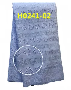 Moving Selling African Cotton Dry Lace Fabric with Stones Newest Swiss Voile Lace Fabric for Women Party Dresses