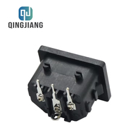 Prise industrielle en cuivre IEC C14, prise mâle à angle droit, 3 broches, adaptateur d'alimentation AC 250V 10A