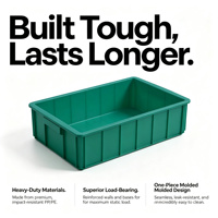 Conteneurs en plastique de qualité alimentaire, recyclables, personnalisables en couleur, empilables, étanches, à forte capacité de charge, pour cuisine centralisée
