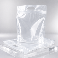 Sachets refermables transparents en plastique de qualité alimentaire Packfortune pour noix, avec fermeture éclair, pour emballage alimentaire