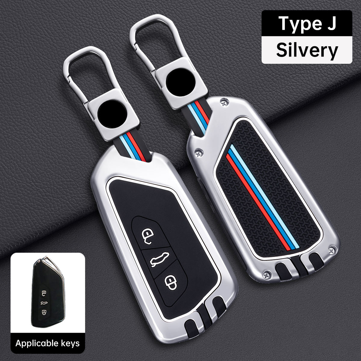 Type J-argenté + boucle en métal