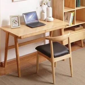 Massief Houten Tafel Nordic Bureau Met Dubbele Lade Opslag Tafel Meubels