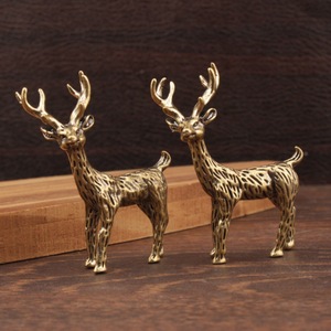 Figura de Ciervo Sika, Escultura de Animal en Latón, Decoración de Mesa para el Hogar, Adorno Navideño - Product Image 2