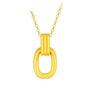 Gecertificeerd 999 Puur Goud Ketting Vrouwelijke Hanger Vrouwelijke 3D Hard Gold Accessoires Set Ketting 24K Gold Live Een Stuk